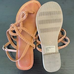 Brown leather sandals